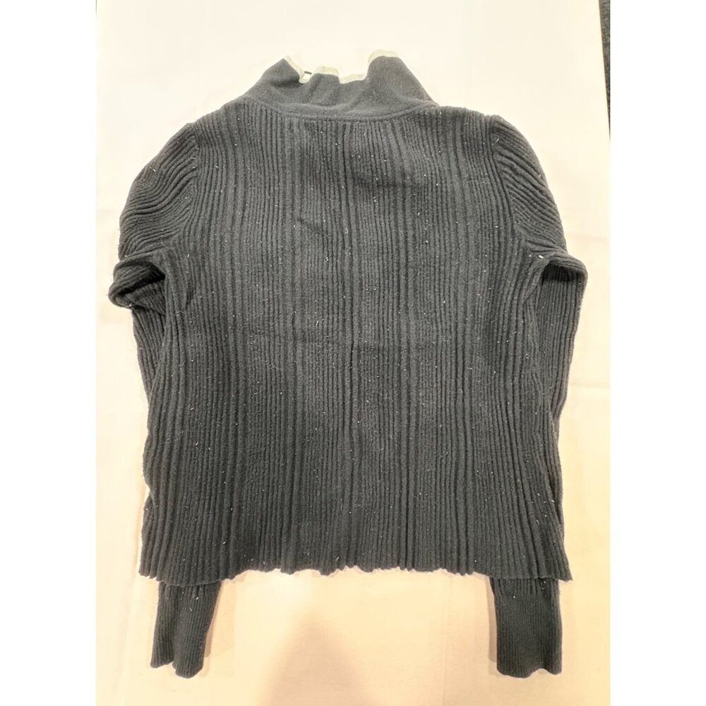 2 Piece Lounge Pink Rose Black & White Ribbed Cardigan Sweater With Pants M - Picture 7 of 16